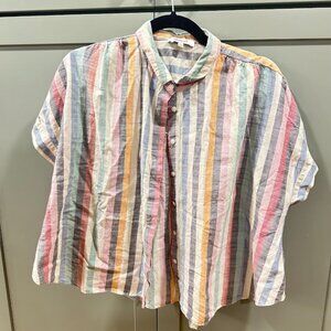 Madewell Striped Button Up - Womens - L